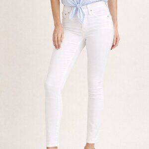 J. Crew Factory Flat Front Mid Rise Skinny Jeans Womens FWA White Size 30/28 NWT